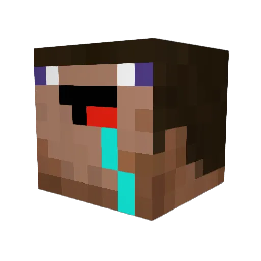 emilandboby Minecraft avatar head, 3D render