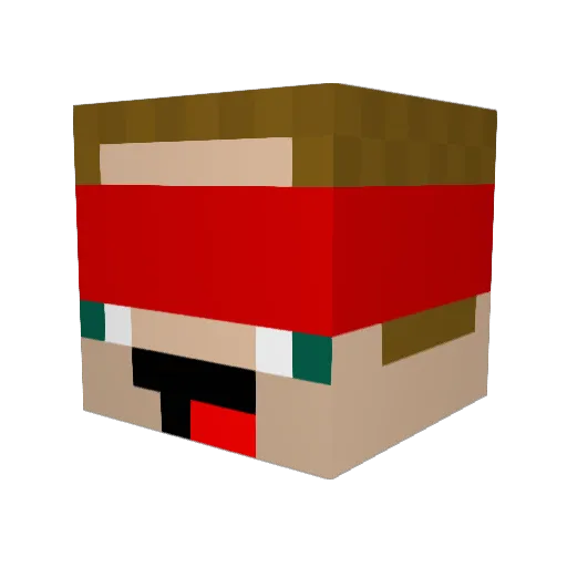 emilbramborak Minecraft avatar head, 3D render