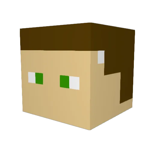 emile75 Minecraft avatar head, 3D render