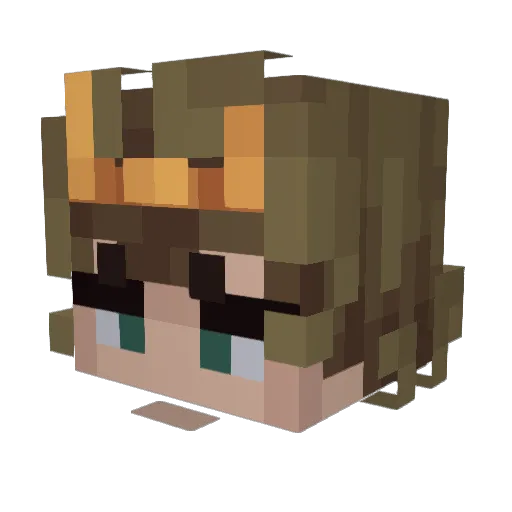 emiliadeweerkat Minecraft avatar head, 3D render