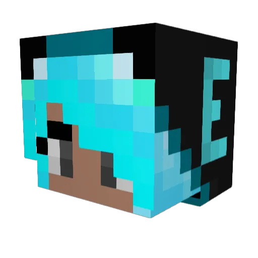 emilie974 Minecraft avatar head, 3D render
