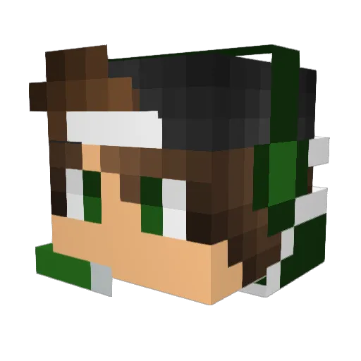 emilio121 Minecraft avatar head, 3D render
