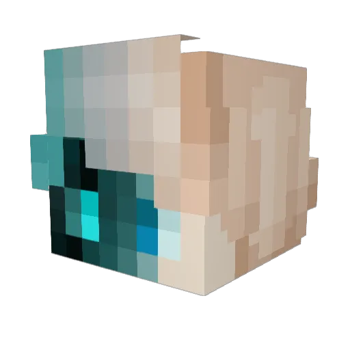 emiliolol Minecraft avatar head, 3D render