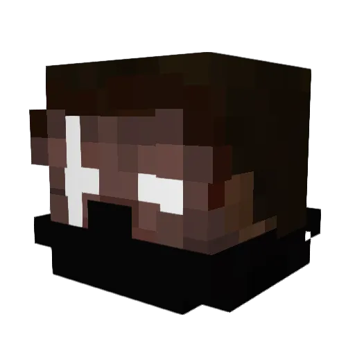 emiliopaz Minecraft avatar head, 3D render
