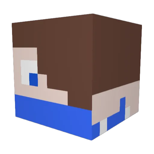 emiliowizard04 Minecraft avatar head, 3D render