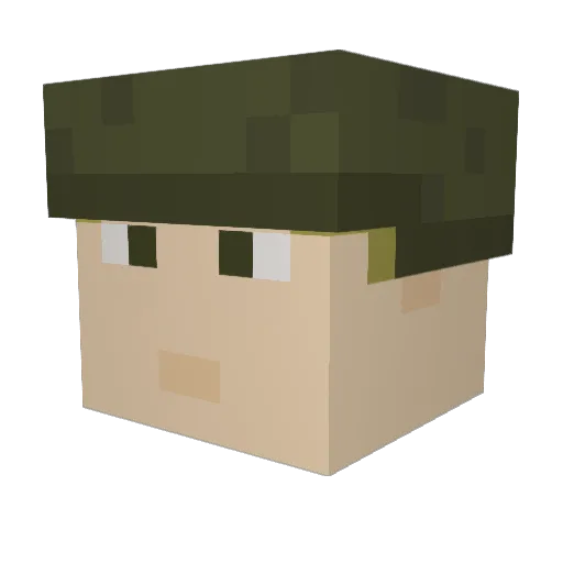 emilizzle Minecraft avatar head, 3D render