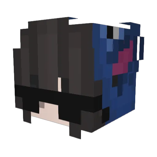 emilkaxox Minecraft avatar head, 3D render