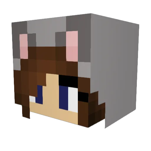 emiluvy Minecraft avatar head, 3D render