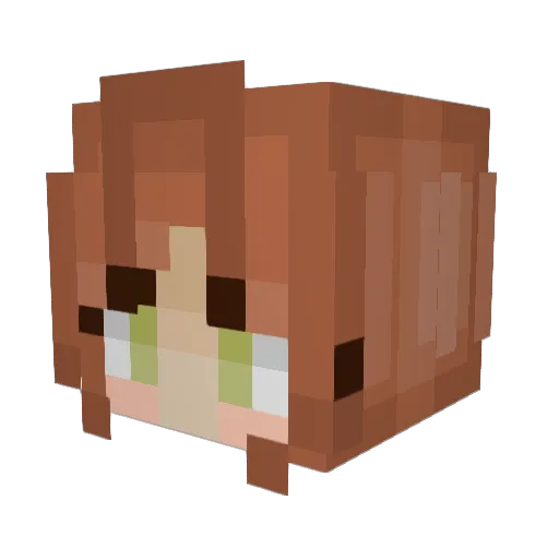 emily420xo Minecraft avatar head, 3D render