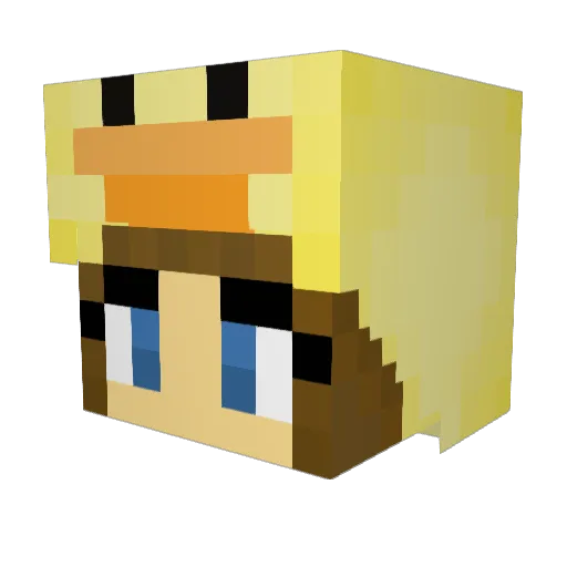 emily473 Minecraft avatar head, 3D render