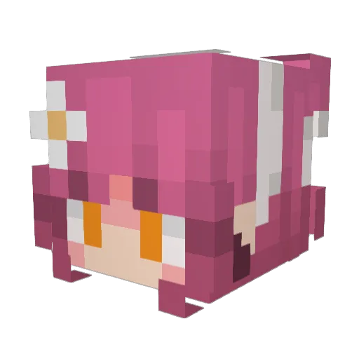 emily_qt Minecraft avatar head, 3D render