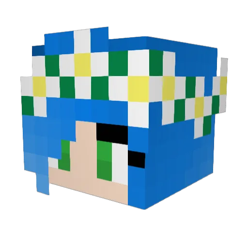 emilyawesome1 Minecraft avatar head, 3D render