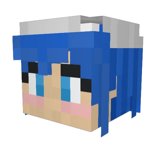 emilychama Minecraft avatar head, 3D render
