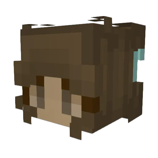 emilyisherex Minecraft avatar head, 3D render