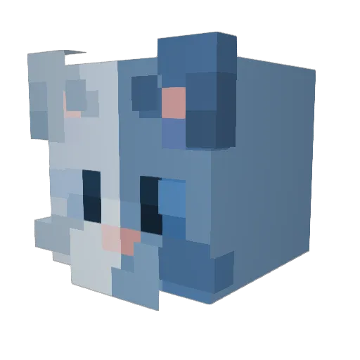 emilykato Minecraft avatar head, 3D render