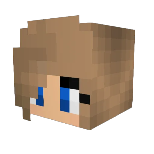 emilyminergirl Minecraft avatar head, 3D render
