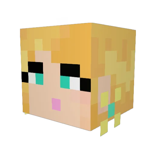 emilymolly Minecraft avatar head, 3D render