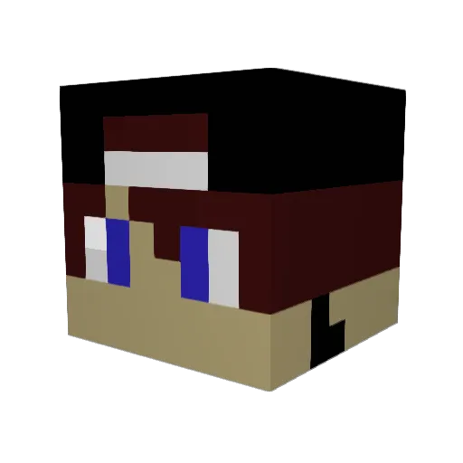 emilypower Minecraft avatar head, 3D render