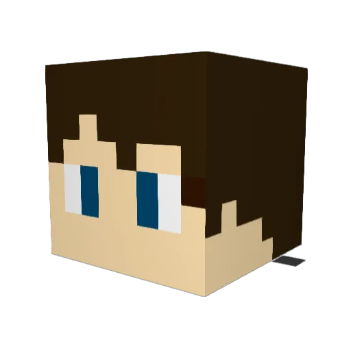 emilyrodgers Minecraft avatar head, 3D render