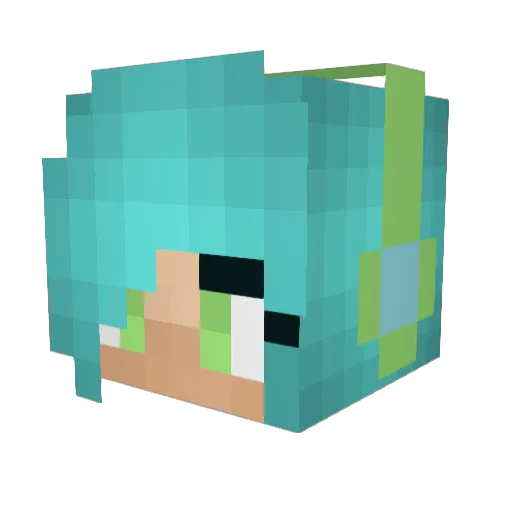 emilyroo Minecraft avatar head, 3D render