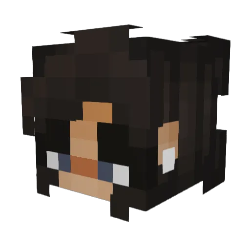 emilyrussell Minecraft avatar head, 3D render