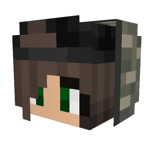 emilyrvd Minecraft avatar head, 3D render