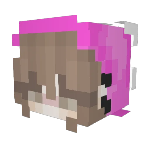emilytvd Minecraft avatar head, 3D render