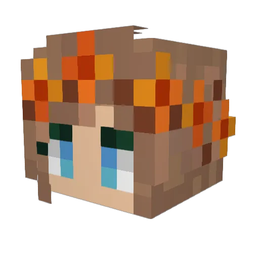 emilzydiva Minecraft avatar head, 3D render