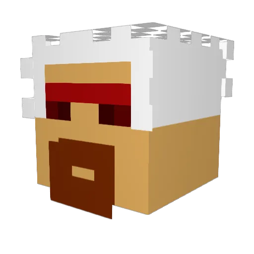 eminaenae_ Minecraft avatar head, 3D render