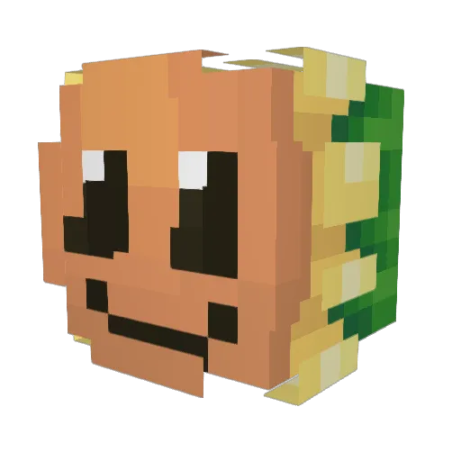 eminoco Minecraft avatar head, 3D render