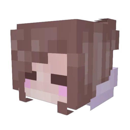emipup Minecraft avatar head, 3D render