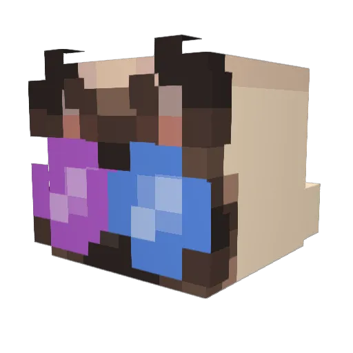 emiqip Minecraft avatar head, 3D render