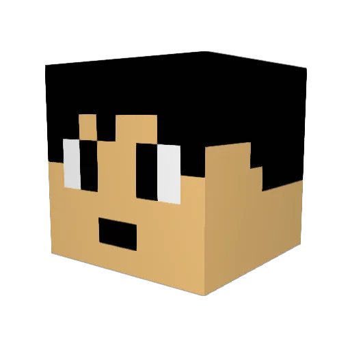 emirdo Minecraft avatar head, 3D render