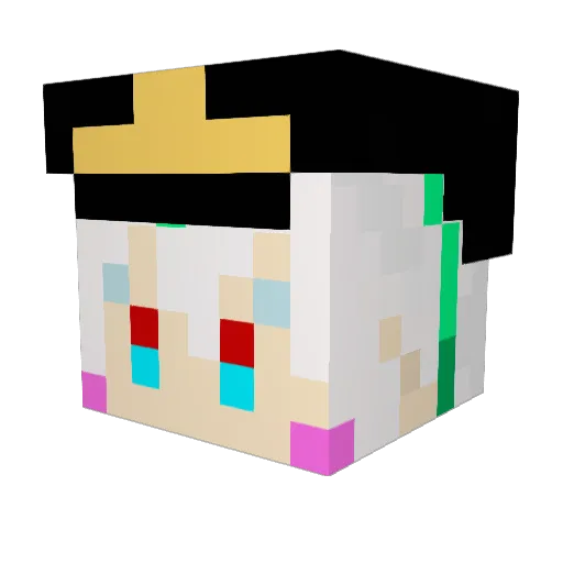 emisuba0730 Minecraft avatar head, 3D render
