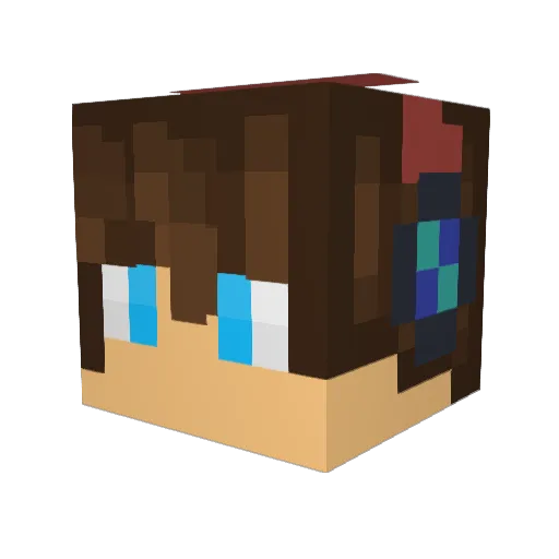 emithoe Minecraft avatar head, 3D render