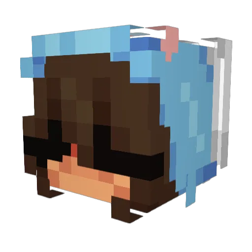 emiwilk Minecraft avatar head, 3D render