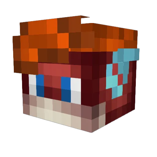 emjz Minecraft avatar head, 3D render
