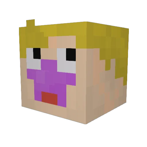 emkgen Minecraft avatar head, 3D render
