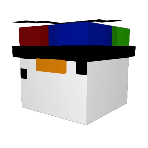 emku Minecraft avatar head, 3D render