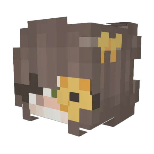 emla0 Minecraft avatar head, 3D render