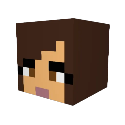 emlafi Minecraft avatar head, 3D render