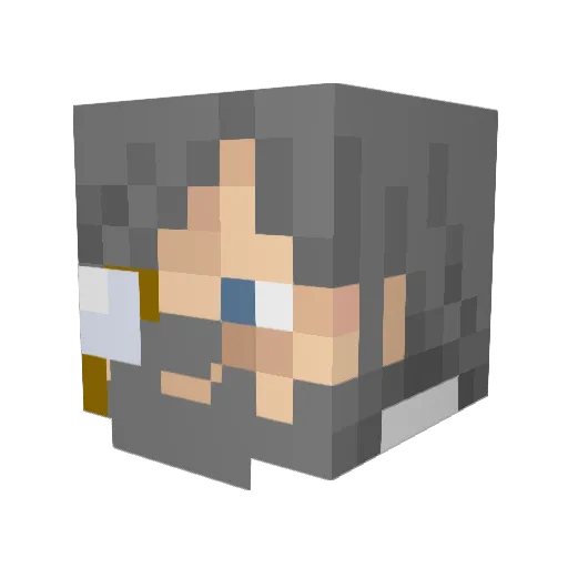 emlans Minecraft avatar head, 3D render