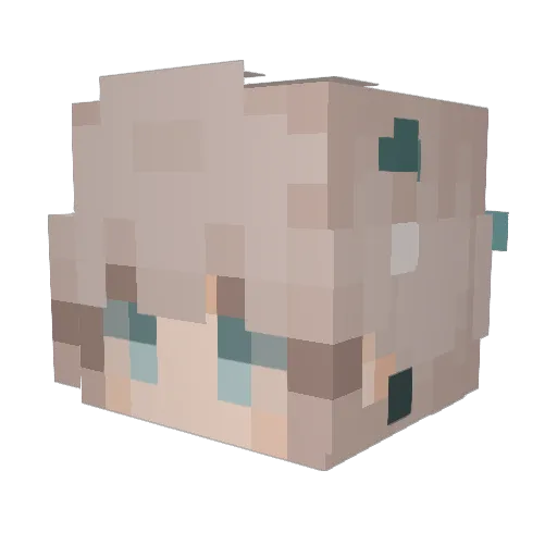 emllcs Minecraft avatar head, 3D render