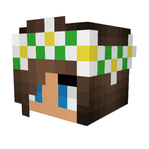 emlovee Minecraft avatar head, 3D render