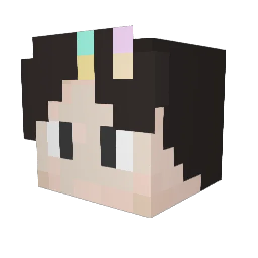 emlry Minecraft avatar head, 3D render