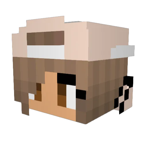 emma36 Minecraft avatar head, 3D render