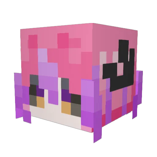 emma98_04 Minecraft avatar head, 3D render