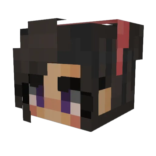 emma_liuu Minecraft avatar head, 3D render