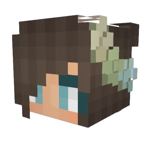emmaaaleeee Minecraft avatar head, 3D render