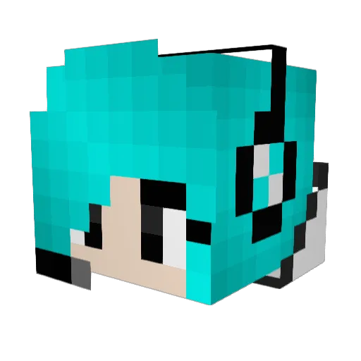 emmachip Minecraft avatar head, 3D render